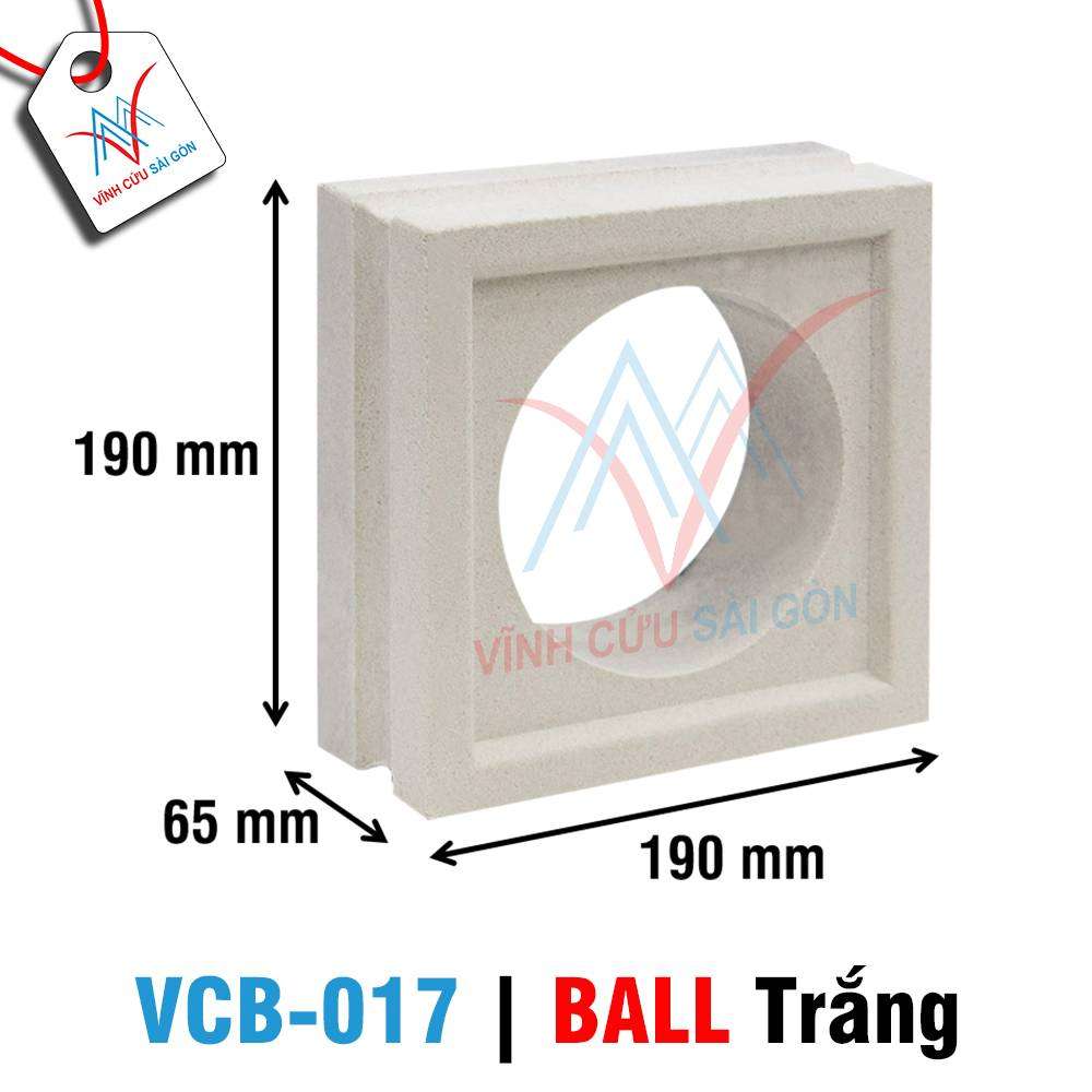 Bông gió mỹ thuật VCB-017 trắng (190x190x65 mm)