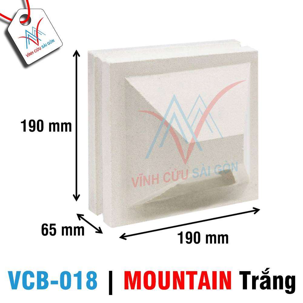 Bông gió mỹ thuật VCB-018 trắng (190x190x65 mm)