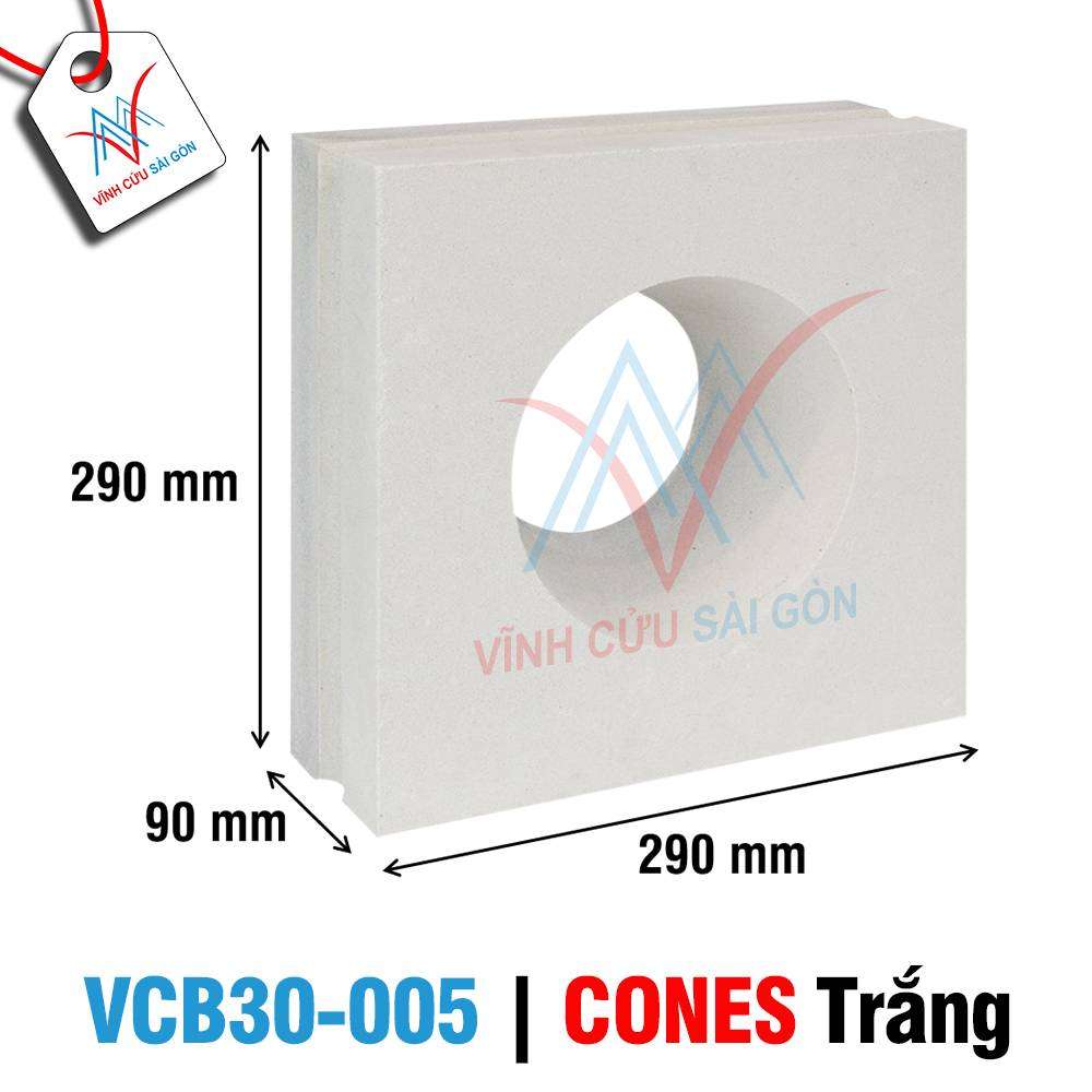 Bông gió mỹ thuật VCB30-005 trắng (290x290x90 mm)