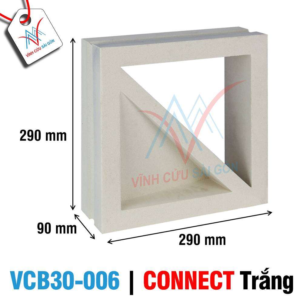 Bông gió mỹ thuật VCB30-006 trắng (290x290x90 mm)
