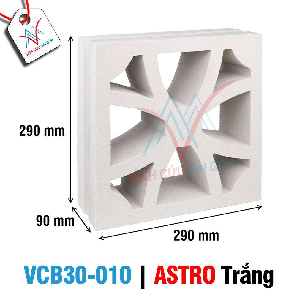 Bông gió mỹ thuật VCB30-010 trắng (290x290x90 mm)