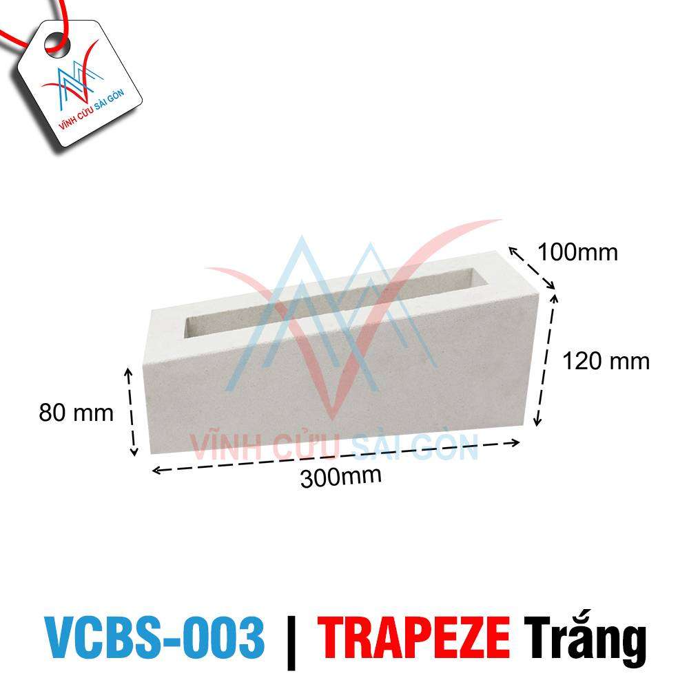 Bông gió mỹ thuật VCBS-003 trắng (300x100x80/120 mm)
