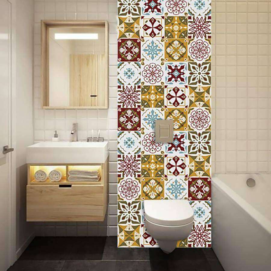 Gạch bông trang trí đẹp cho không gian phòng tắm