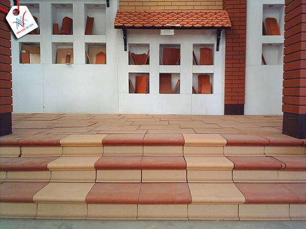 Công trình thực tế sử dụng gạch bậc thềm màu kem Đất Việt