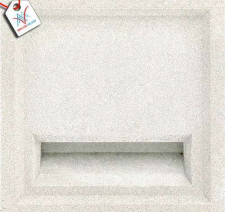 Bông gió mỹ thuật VCB-027 trắng (190x190x65 mm)