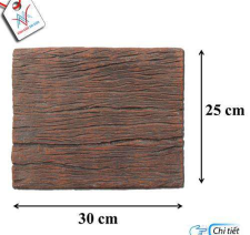 Bê tông giả gỗ - B11 (30x25x4cm) màu Đen Nâu