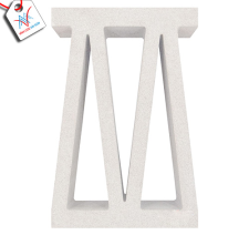 Bông gió mỹ thuật VCBS-015 trắng (300x200x80 mm)