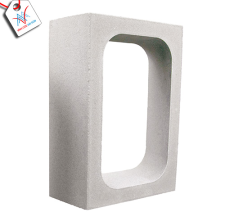 Bông gió mỹ thuật VCBS-012 trắng (290x245x80 mm)