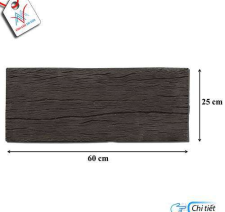 Bê tông giả gỗ - B12 (60x25x4cm) màu Đen