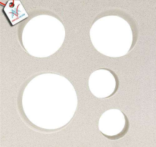 Bông gió mỹ thuật VCB-015 trắng (190x190x65 mm)