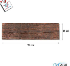 Bê tông giả gỗ - B13 (90x25x4cm) màu Đen Nâu
