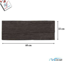 Bê tông giả gỗ - B12 (60x22x4cm) màu Đen