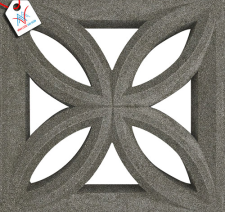 Bông gió mỹ thuật VCB30-017 xi măng (290x290x90 mm)