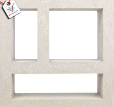 Bông gió mỹ thuật VCB30-012 trắng (290x290x90 mm)