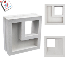 Bông gió mỹ thuật VCBS-014 trắng (200x200x80 mm)