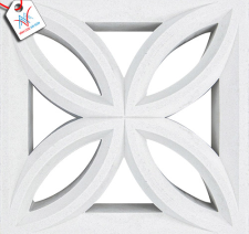 Bông gió mỹ thuật VCB30-017 trắng (290x290x90 mm)