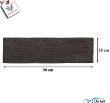 Bê tông giả gỗ - B13 (90x25x4cm) màu Đen