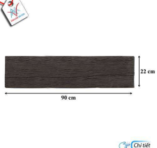 Bê tông giả gỗ - B13 (90x22x4cm) màu Đen