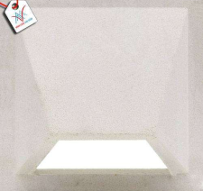 Bông gió mỹ thuật VCB-035 trắng (190x190x65 mm)