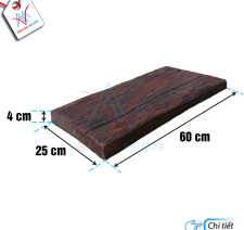 Bê tông giả gỗ B12 Đen nâu