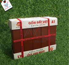 Gạch thẻ Đất Việt 24x6 - màu cà phê