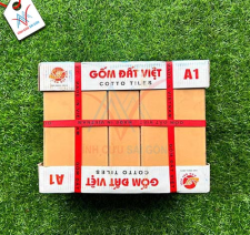 Gạch thẻ Đất Việt 24x6 - màu kem vàng