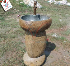 Lavabo đá cuội 