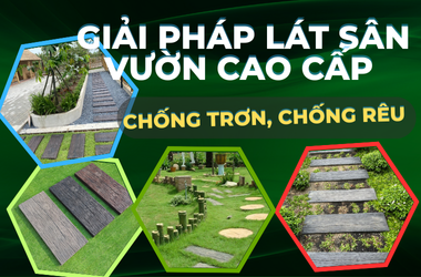 Bê tông giả gỗ, Vật liệu lát sân vườn bền đẹp, chống trơn