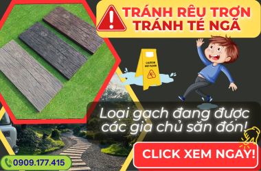 Gạch bê tông giả gỗ chống trơn, chống rêu, Lựa chọn an toàn cho sân vườn