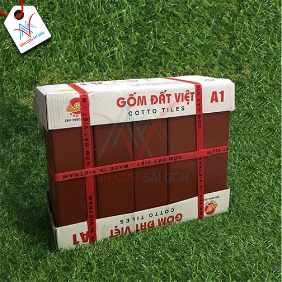 Gạch thẻ Đất Việt 24x6 - màu cà phê