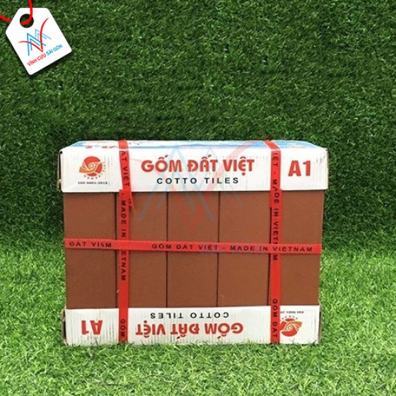 Gạch thẻ Đất Việt 24x6 - màu đỏ đậm