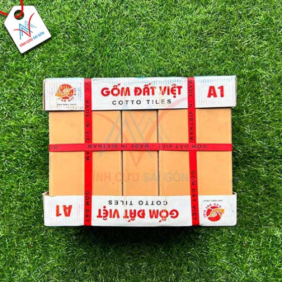 Gạch thẻ Đất Việt 24x6 - màu kem vàng