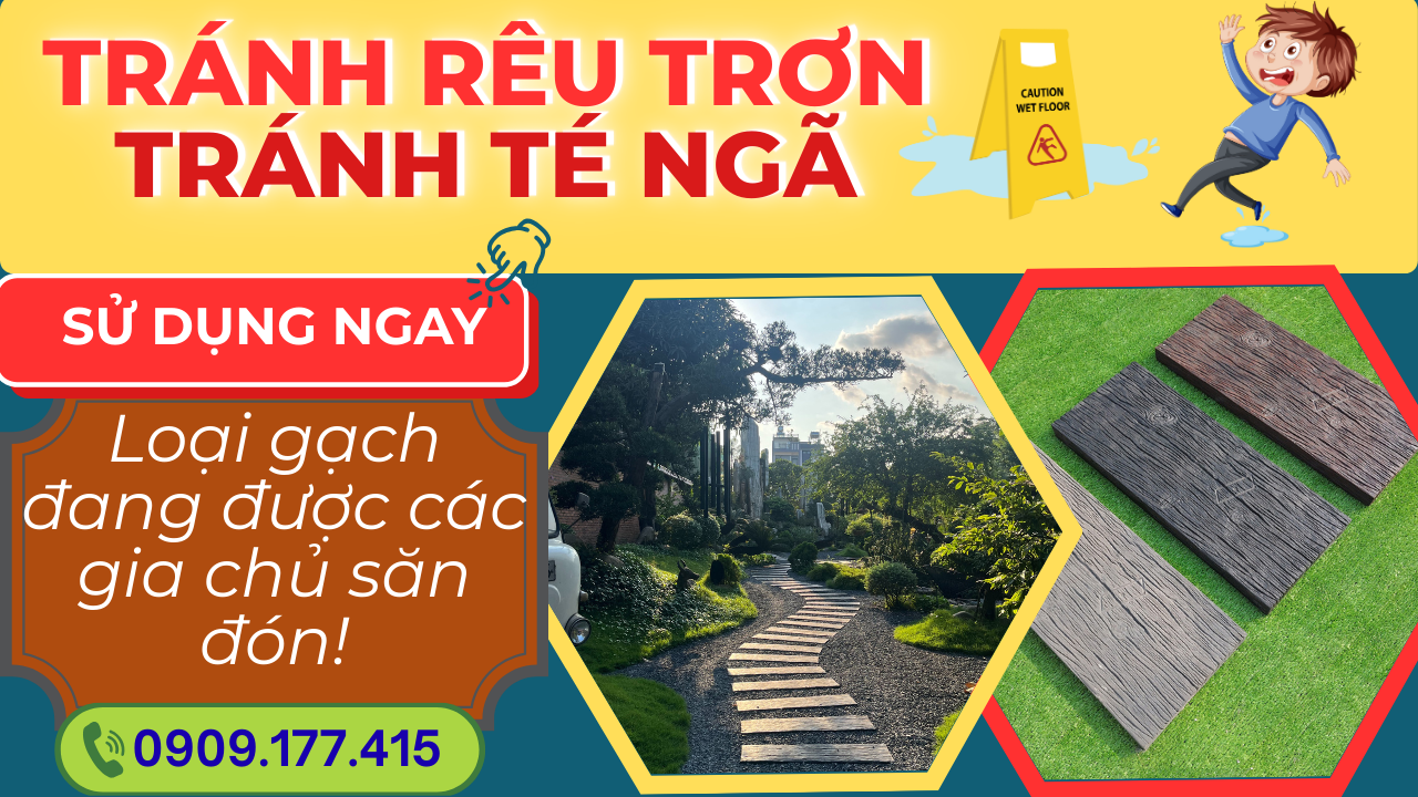 Gạch bê tông giả gỗ 