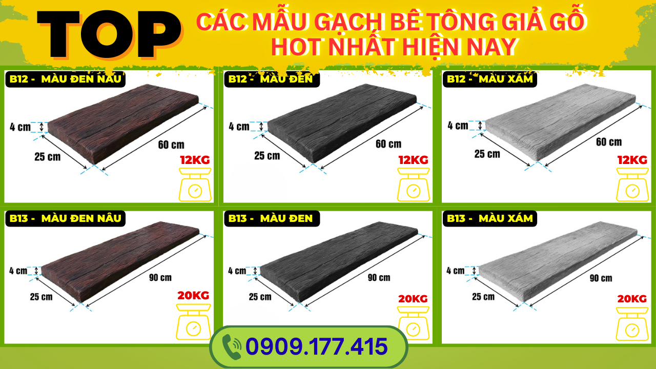 bê tông giả gỗ