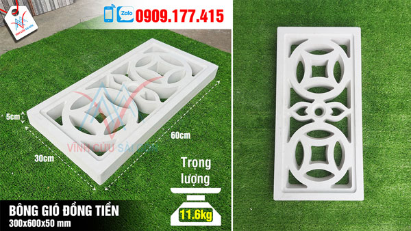 Thông số kỹ thuật gạch bông gió đồng tiền