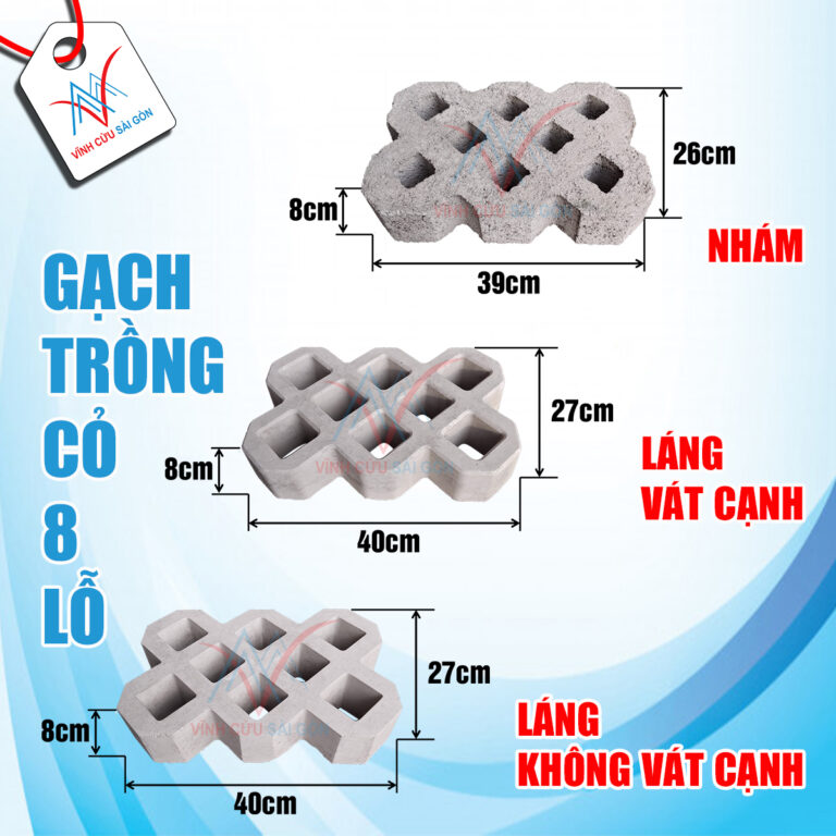 Các mẫu gạch trồng cỏ hot nhất thị trường
