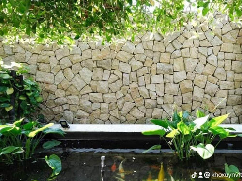 Tường ốp Đá rối vàng Bình Định