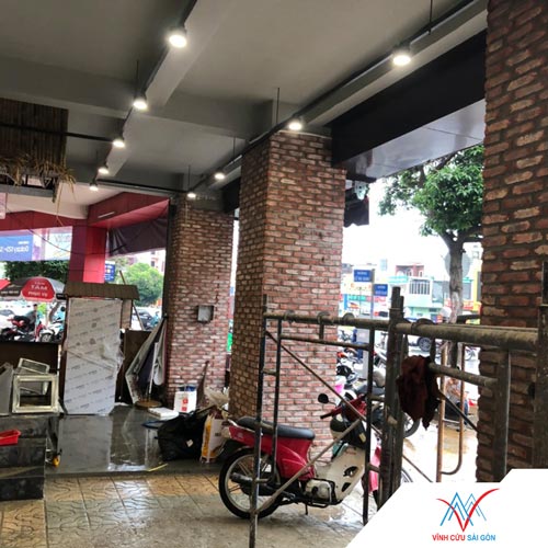 Công trình thực tế sử dụng sản phẩm gạch cổ trắng đỏ đen B02