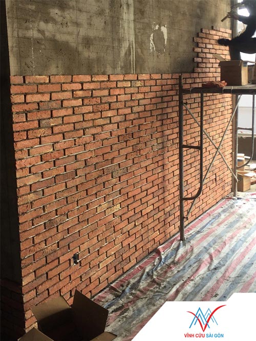 Công trình thực tế sử dụng sản phẩm gạch cổ vàng loang B03