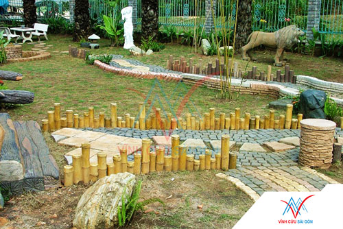 Công trình thực tế sử dụng Bó vỉa gốc tre vàng (cụm F)