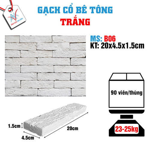 Gạch cổ trắng B06