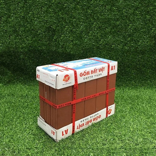 Gạch thẻ Đất Việt 24x6 - màu đỏ đậm
