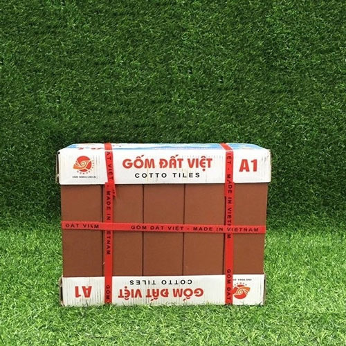 Gạch thẻ Đất Việt 24x6 - màu đỏ đậm