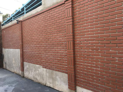 Công trình thực tế sử dụng Gạch thẻ Đất Việt 24x6 - màu đỏ đậm