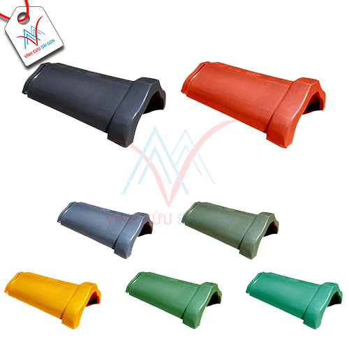 Ngói nóc 360 tráng men màu Đất Việt