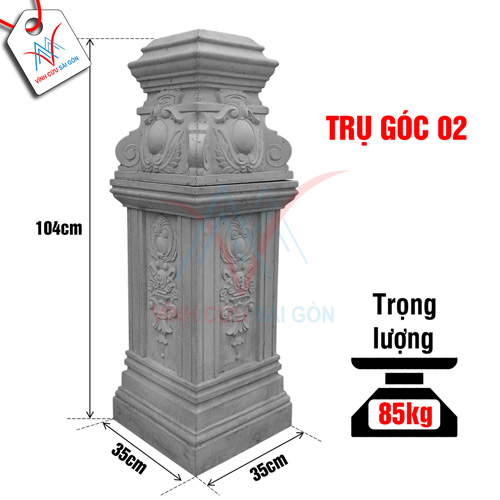 Kích thước của Trụ góc 02.