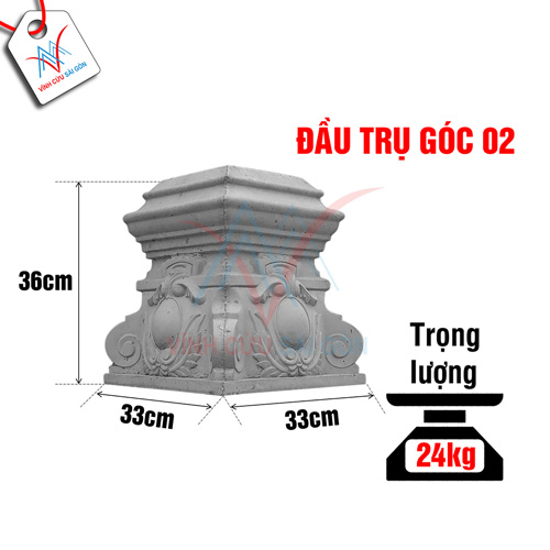 Kích thước của Trụ góc 02.