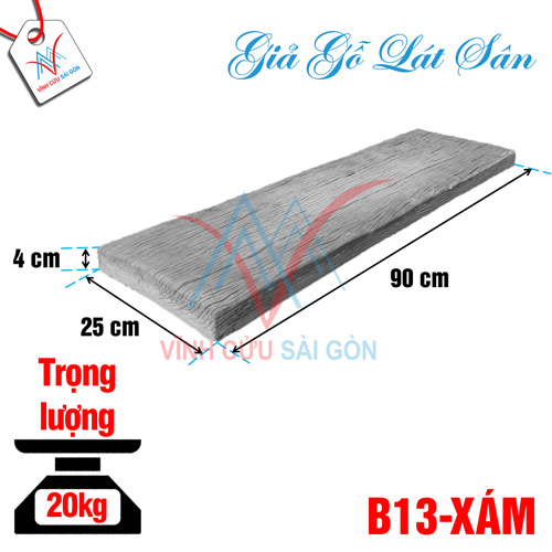 Bê Tông Giả Gỗ B13 Xám