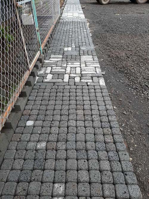 Công trình thực tế sử dụng Đá ong xám quay 10x10x3cm.