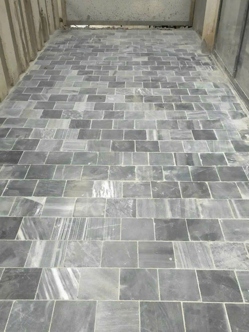 Công trình thực tế sử dụng đá sọc dưa nhạt 15x15x2cm